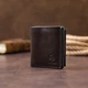 Вертикальное глянцевое портмоне с накладной монетницей GRANDE PELLE 11330 Шоколадное - изображение 8