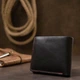 Кожаное стильное портмоне GRANDE PELLE 11551 Черный - изображение 3