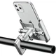 Тримач для смартфона на кермо мотоцикла / електровелосипеда Addap BPH-04m silver, з USB зарядкою, для діагоналі 4"-6,5" - зображення 2