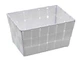 Корзина для хранения Wenko Adria Mini White, 19 х 9 х 14 см, полипропилен, металл, белая - изображение 1
