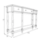 Практичний туалетний столик Avola Livin Hill 152x87x36 (AV60) 144910 - зображення 2