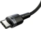 Kabel Baseus Cafule Type-C to Type-C PD2.0 100W5A 20V2 m Czarny/Szary (CATKLF-ALG1) - obraz 2