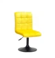 Крісло для майстра, персоналу, відвідувача з регулюванням висоти на ніжці 4YOU Августо BK - BASE бархат жовтий - изображение 2