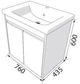 Тумба подвесная JUVENTA Classic Cl-80 дуб вотан с умывальником Soft-80 - изображение 4
