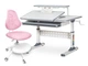 Комплект Ergokids парта TH-320 та крісло Y-400 оббивка рожева / накладки на ніжках сірі TH-320 W/G + Y-400 PN - зображення 1
