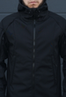 Куртка тактична на блискавці з капюшоном soft shell XL oborona black - зображення 2