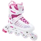 Раздвижные детские ролики Raven Grace White/Pink LED wheels размер 31-34 (zh238) - изображение 1