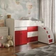 Кровать-комната Bed Room № 5 Viorina-Deko со столом 80х180 см Ламинированная ДСП Белый + Красный - изображение 2