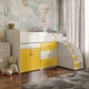 Кровать-комната 80х180 см Bed Room 5 + Стол Viorina-Deko белый/желтый (ДСП/Ламинированная ДСП) - зображення 2