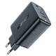 Сетевое зарядное устройство Acefast A29 GaN 2xType-C, 3A, 50W, PD, QC3.0/QC4.0+ адаптер с быстрой зарядкой Black - изображение 3