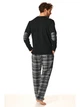 Пижама (кофта + штаны) мужская хлопковая Key MNS 433 B22 XL Серая (5904765648901) - изображение 2