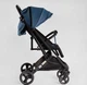 Коляска прогулочная детская JOY Comfort L-64055 рама сталь с алюминием, футкавер, подстаканник, телескопическая ручка Синий джинс - изображение 7