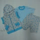 Костюм (футболка+шорти+жилет) Kids Wear 1292 86см сірий з блакитним - зображення 2