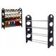 Полиця органайзер для взуття стелаж shoe rack складана стійка підставка чорна - зображення 2