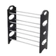 Полиця органайзер для взуття стелаж shoe rack складана стійка підставка чорна - зображення 5