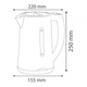 Електрочайник 1500Вт білий 1,8л KETTLE-3 Horoz Electric - зображення 4