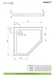 Душовий піддон Doros PT 90x90 см, RADAWAY (SDRPT9090-01) - изображение 2