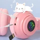 Бездротові навушники з однорогом та вушками Bluetooth Cat STN-27 з мікрофоном MP3 плеєром LED RGB підсвічування Біло-Рожеві - зображення 7