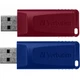 USB флеш накопитель Verbatim 2x32GB Store'n'Go Slider Red/Blue USB 2.0 (49327) - изображение 3