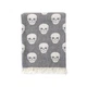 Рушник Lotus Home Pestemal - Skull 90*160 black чорний - зображення 1