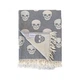 Рушник Lotus Home Pestemal - Skull 90*160 black чорний - зображення 4