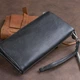 Гаманець-клатч вертикального формату із натуральної шкіри ST Leather Чорний для молоді з кишенею для мобільного (bg193fash10) - зображення 9