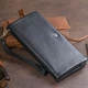 Гаманець-клатч вертикального формату із натуральної шкіри ST Leather Чорний для молоді з кишенею для мобільного (bg193fash10) - зображення 11