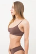 Бесшовний топ в рубчик на тонких бретелях Giulia CAMI TOP RIB S/M Brown-deep taupe, Топ бесшовный на тонких бретелях - изображение 3
