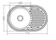 Мойка кухонная ZERIX Z7750-08-180D decor (ZX1597) - изображение 2