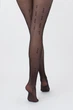 Жіночі колготки з геометричним візерунком Giulia NOIR 20 (2) 3 Black-nero, капронові колготки Джулія - зображення 4