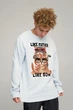 Світшот чоловічий OVERSIZE /no flis/ M Світло блакитний (BSMPS30012) - изображение 1