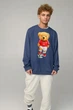 Світшот чоловічий OVERSIZE /no flis/ S Блакитний (BSMN30025) - изображение 1