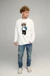 Світшот чоловічий OVERSIZE /no flis/ L Білий (BSMW30023) - изображение 2