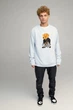 Світшот чоловічий OVERSIZE /no flis/ M Світло блакитний (BSMPS30042) - изображение 2