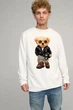 Світшот чоловічий OVERSIZE /no flis/ S Білий (BSMW30049) - зображення 1