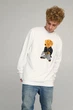 Світшот чоловічий OVERSIZE /no flis/ S Білий (BSMW30041) - изображение 1