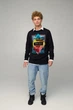 Світшот чоловічий OVERSIZE /no flis/ S Чорний (BSMB30013) - зображення 2