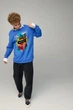 Світшот чоловічий OVERSIZE /no flis/ S Блакитний (BSMRB30013) - изображение 2