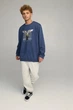 Світшот чоловічий OVERSIZE /no flis/ L Блакитний (BSMN30028) - изображение 2