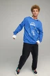 Світшот чоловічий OVERSIZE /no flis/ S Блакитний (BSMRB30006) - изображение 2