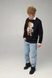 Світшот чоловічий OVERSIZE /no flis/ S Чорний (BSMB30019) - изображение 2