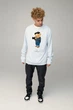Світшот чоловічий OVERSIZE /no flis/ S Світло блакитний (BSMPS30033) - изображение 2