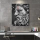 Картина Холстович Zeus 75x100 см. Чорно біла картина з графіті давньогрецький бог Зевс для офісу, вітальні, спальні, інтер'єру - зображення 3
