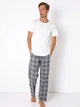 Піжама (футболка + штани) Aruelle Tyler pajama long XL Білий/Сірий (5904541436395) - зображення 1
