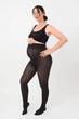 Теплі колготки для вагітних Giulia MAMA COTTON 200 2 Black-nero, щільні бавовняні, для майбутніх мам - зображення 2