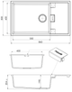 Кухонне миття Fabiano Cubix 86x50 XL Grey Metallic 8221.201.0974 - зображення 2