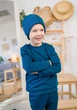 Шапка синя на хлопчика 3-6 років - изображение 3