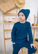 Шапка синя на хлопчика 3-6 років - изображение 4