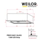 Витяжка повновбудована WEILOR PBSR 52651 GLASS WH 1300 LED Strip - зображення 14
