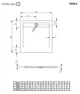 Душовий піддон RADAWAY Teos C 80x80 колір цемент HTC8080-74 - зображення 6